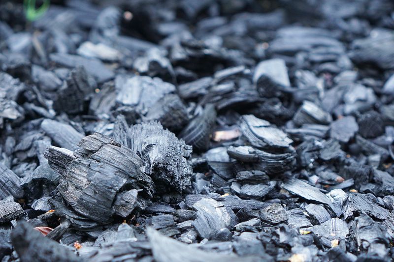 Sample hardwood lump charcoal